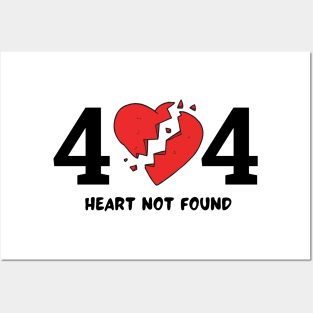 404 Heart Not Found Posters and Art